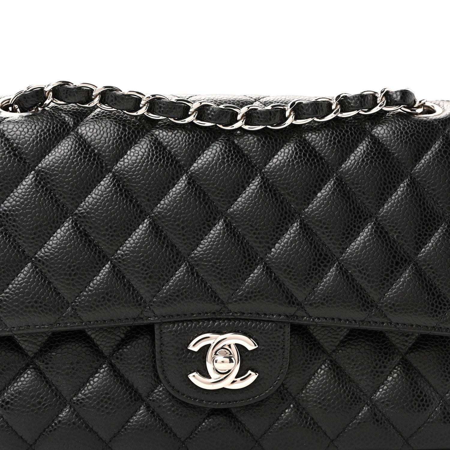 Chanel Caviar Quilted Medium Double Flap Black 20 of 40