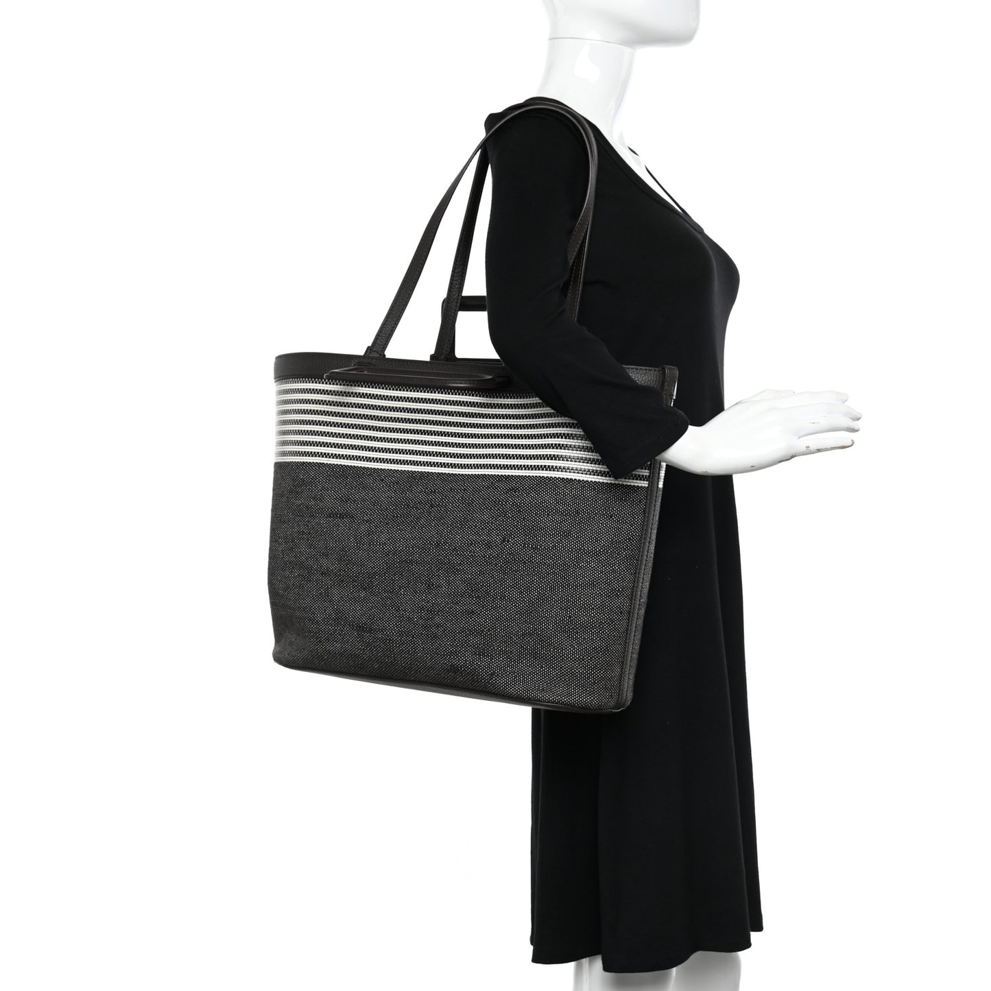 Canvas D to D Tote MM Brown