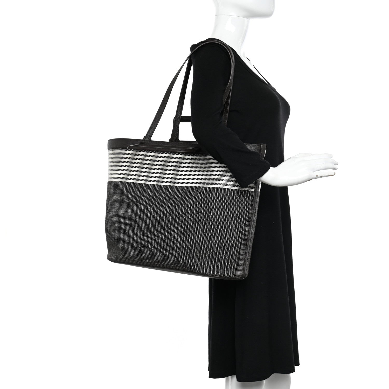Delvaux Canvas D to D Tote MM Brown 2 of 9
