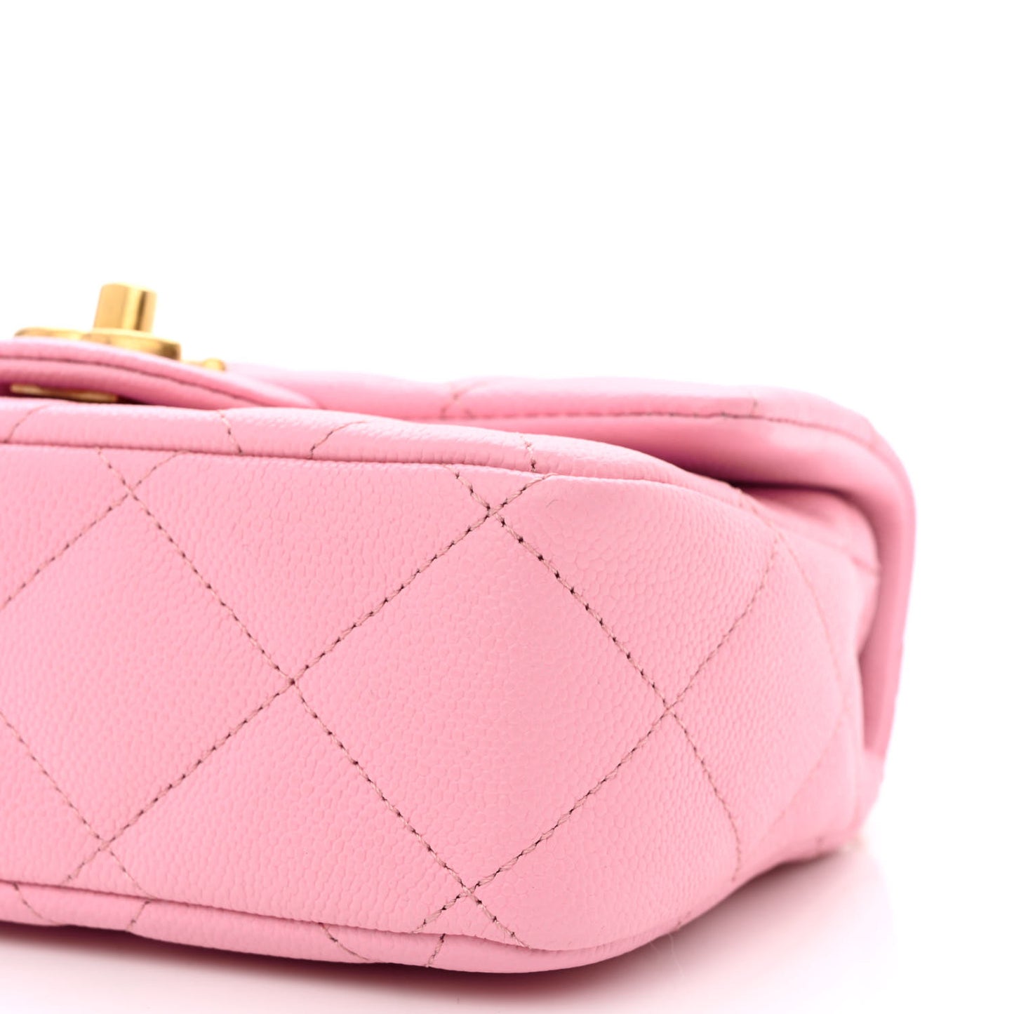Caviar Quilted Mini Sweetheart Flap Lilac