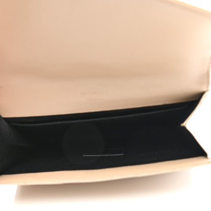 Saint Laurent Grain De Poudre Matelasse Chevron Monogram Envelope Clutch Dark Beige 5 of 7
