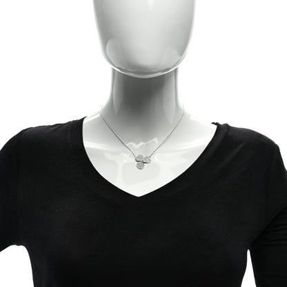 Tiffany Platinum Diamond Large Paper Flowers Pave Pendant Necklace 2 of 5