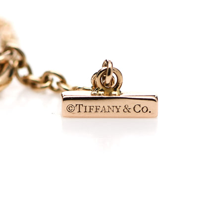 Tiffany 18K Yellow Gold Diamond T Smile Bracelet 4 of 5