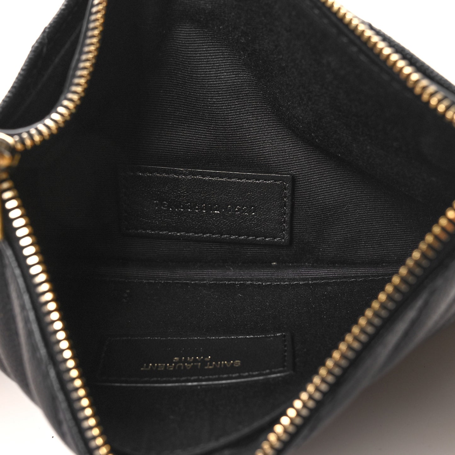 Grain De Poudre Chevron Monogram Bill Pouch Black