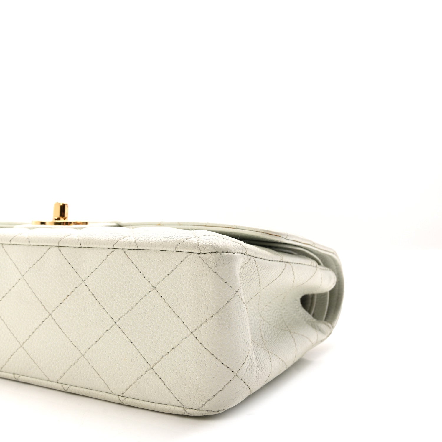 Chanel Caviar Quilted Medium Double Flap Light Blue 10 of 10