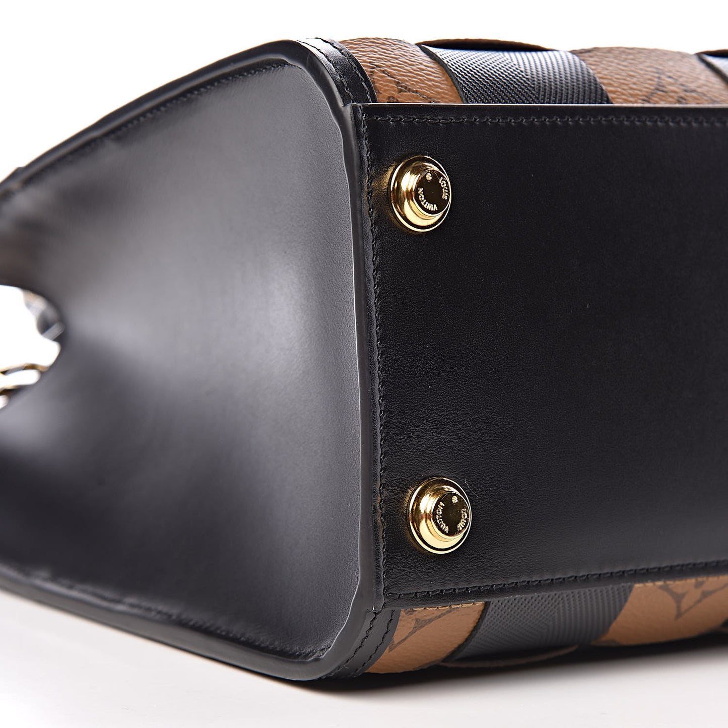 Calfskin Monogram Damier Tressage City Steamer PM Black