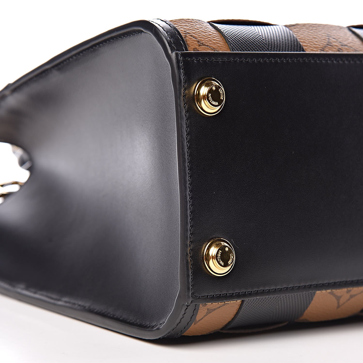 Louis Vuitton Calfskin Monogram Damier Tressage City Steamer PM Black 7 of 9