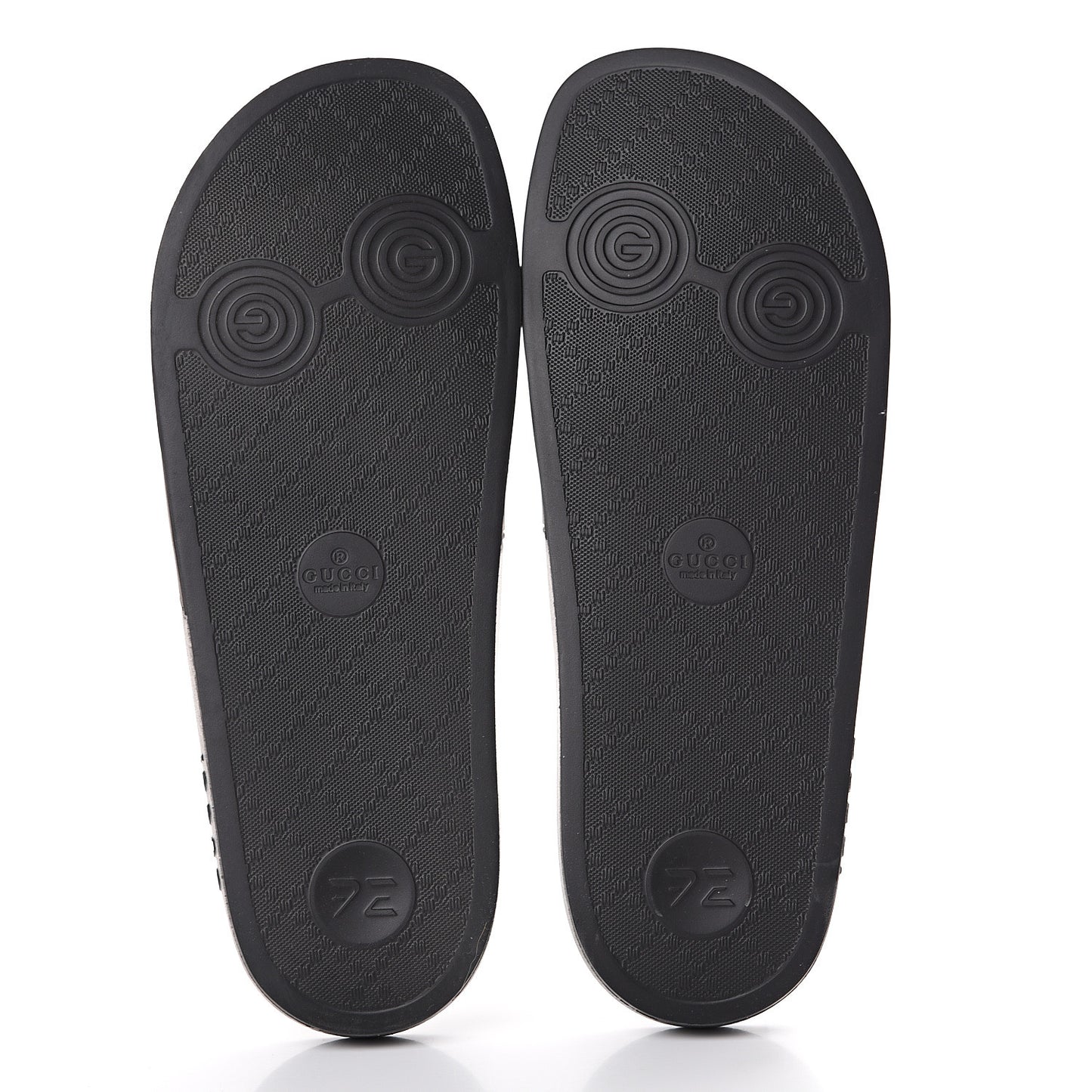 Rubber Womens Logo Slide Sandals 42 Black