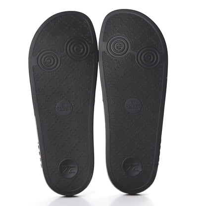 Gucci Rubber Womens Logo Slide Sandals 42 Black 5 of 8