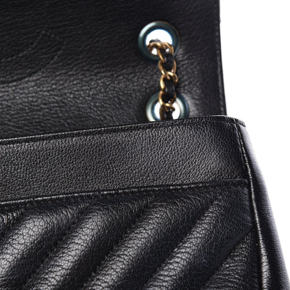 Chanel Shiny Goatskin Diagonal Quilted Small Flap Black 9 of 13