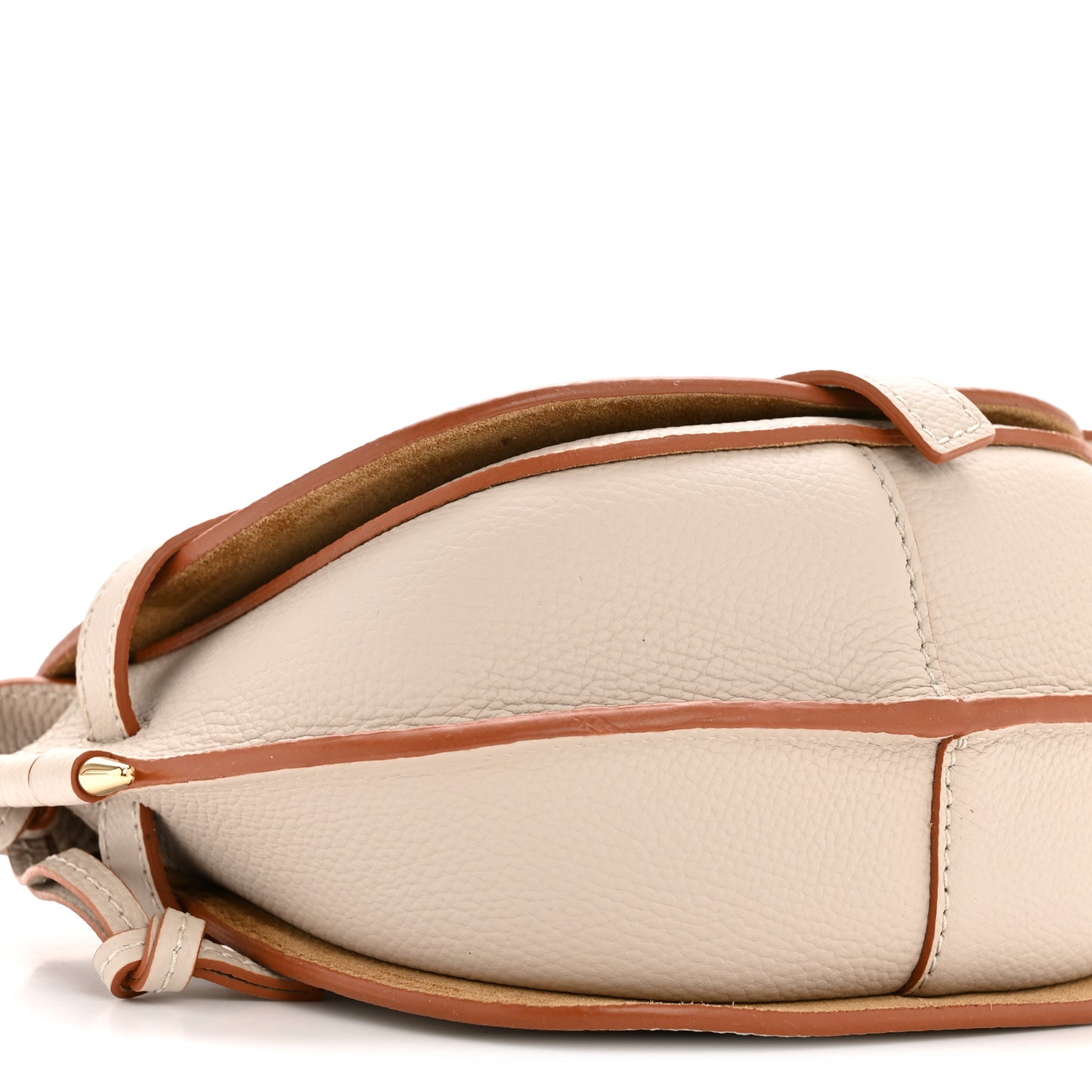 Grained Calfskin Mini Gate Dual Bag Light Ghost