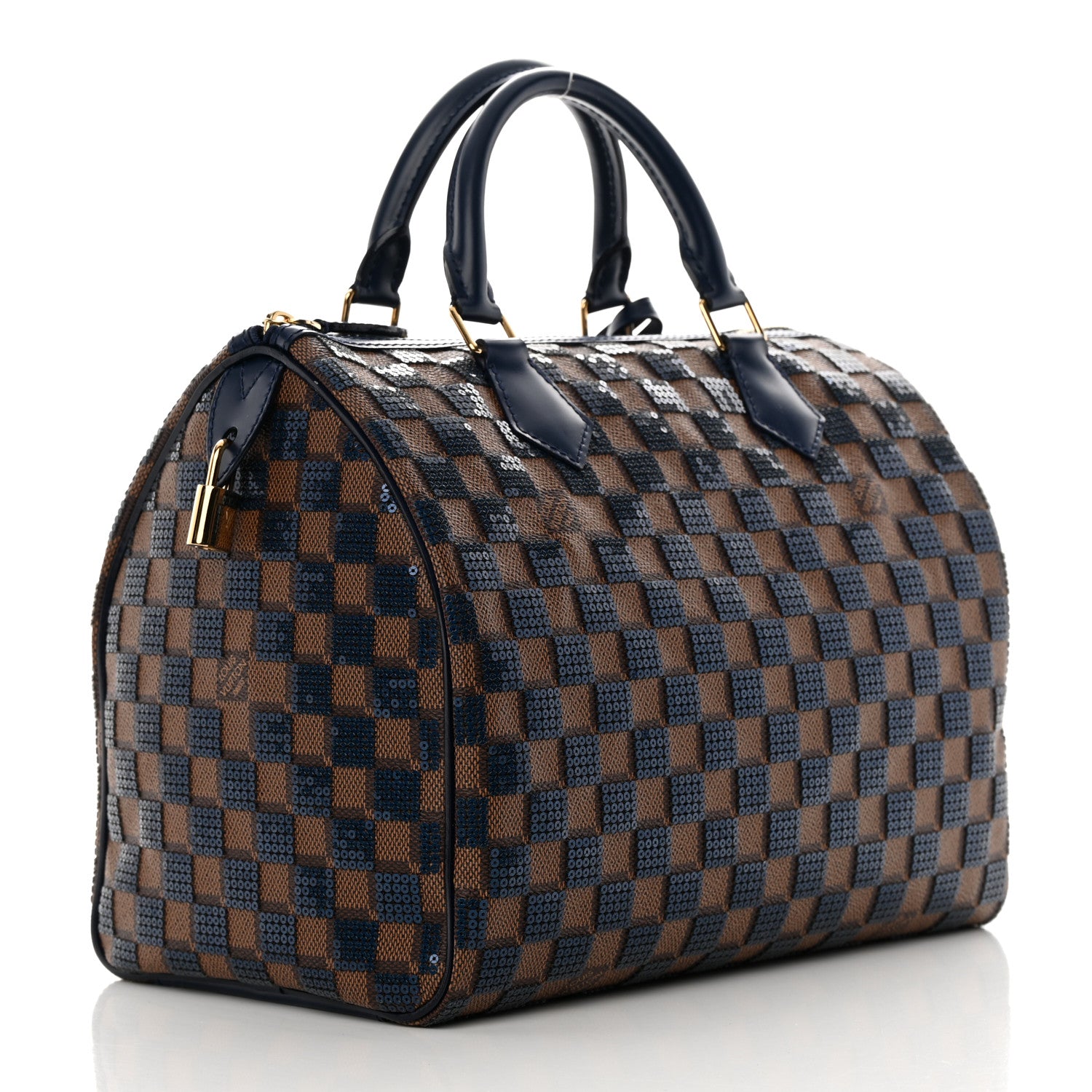 Louis Vuitton Damier Paillettes Speedy 30 Blue 3 of 11