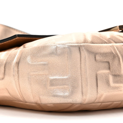 Fendi Vitello Laminato FF 1974 Embossed Baguette Rame 8 of 8