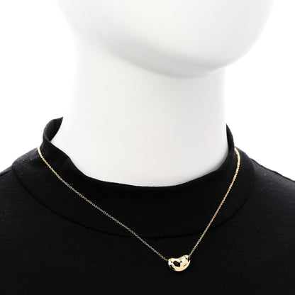Tiffany 18K Yellow Gold 14mm Elsa Peretti Bean Pendant Necklace 2 of 5