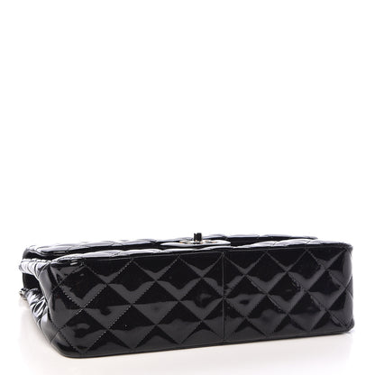 Chanel Patent Quilted Jumbo Single Flap Black 4 of 11