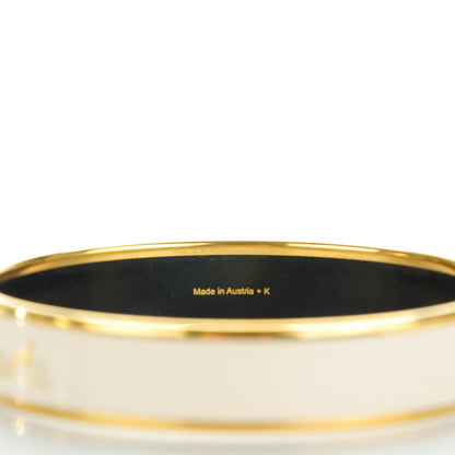 Hermes Enamel Printed Caleche Medium Bracelet 70 Craie 5 of 6
