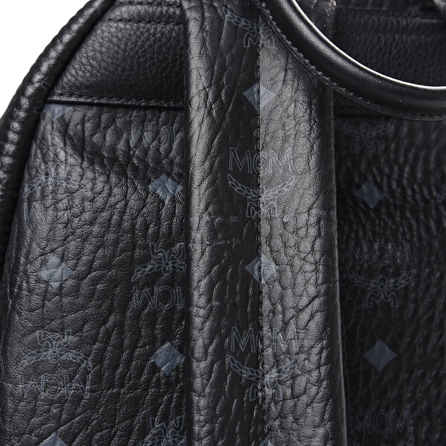 MCM Visetos Studded Medium Stark M Backpack Black 10 of 10