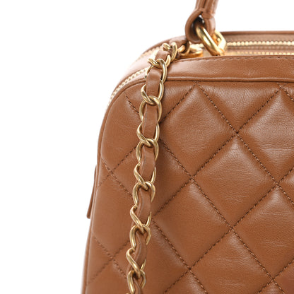 Chanel Lambskin Quilted Medium Trendy CC Bowling Bag Camel 18 of 19