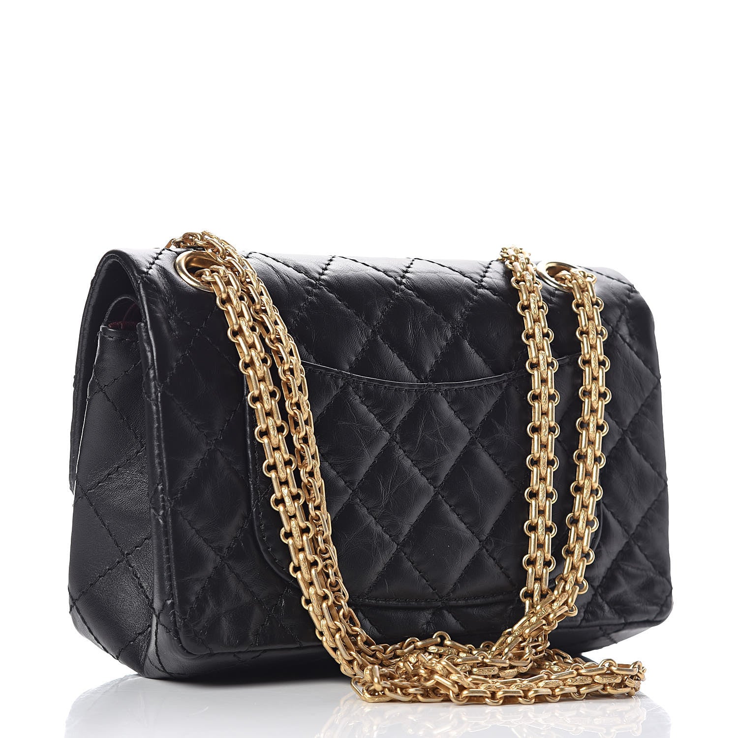 Chanel Aged Calfskin Lucky Charms 2.55 Reissue 224 Flap Black 3 of 10
