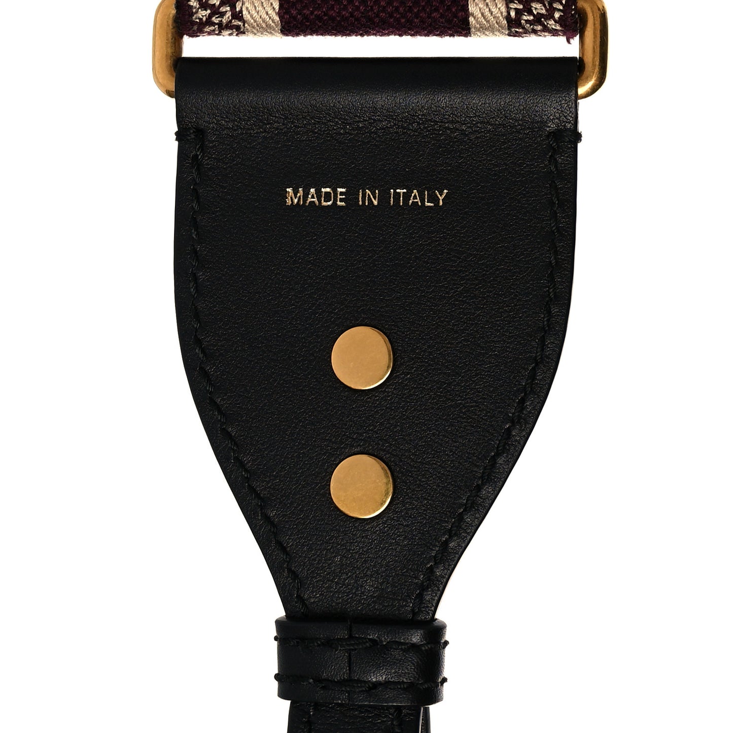 Canvas Embroidered Shoulder Strap Burgundy