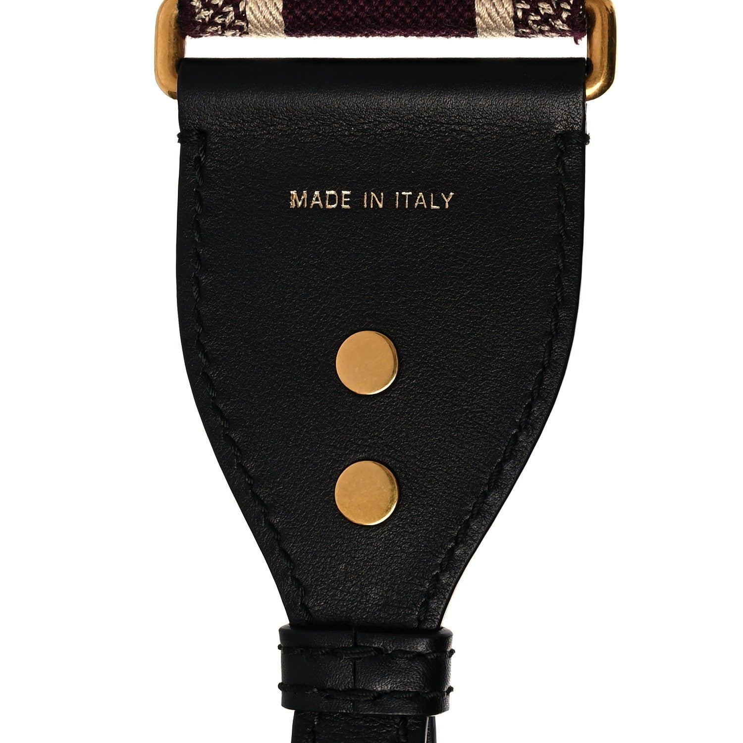 Christian Dior Canvas Embroidered Shoulder Strap Burgundy 4 of 4