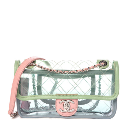 Chanel Lambskin PVC Quilted Mini Coco Splash Flap Blue Green 1 of 9
