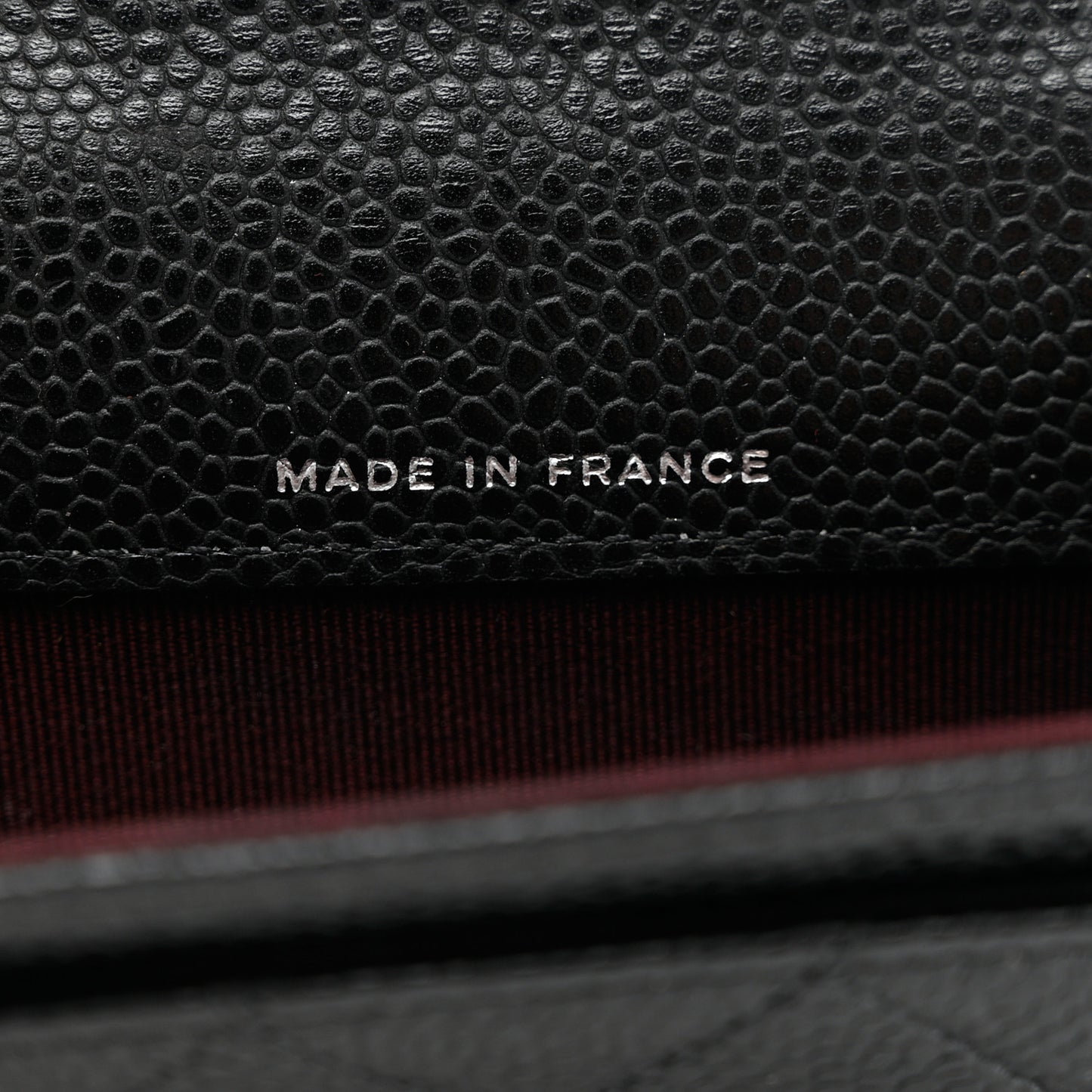 Caviar Quilted Flap Card Holder Wallet Black