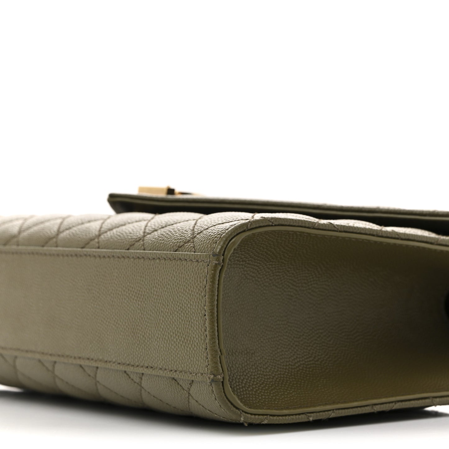 Grain De Poudre Textured Mixed Matelasse Triquilt Medium Monogram Satchel Vert Kaki