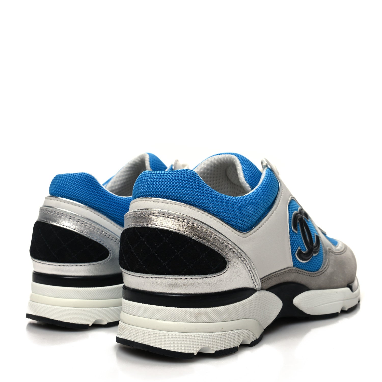 Chanel Mesh Suede Calfskin Womens CC Sneakers 41 4 of 8