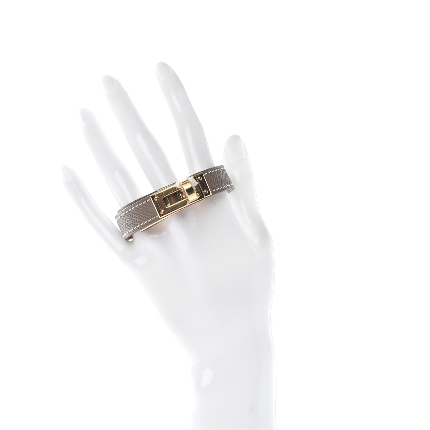 Epsom Kelly Double Tour Bracelet T3 Etoupe