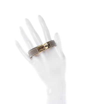 Hermes Epsom Kelly Double Tour Bracelet T3 Etoupe 2 of 4