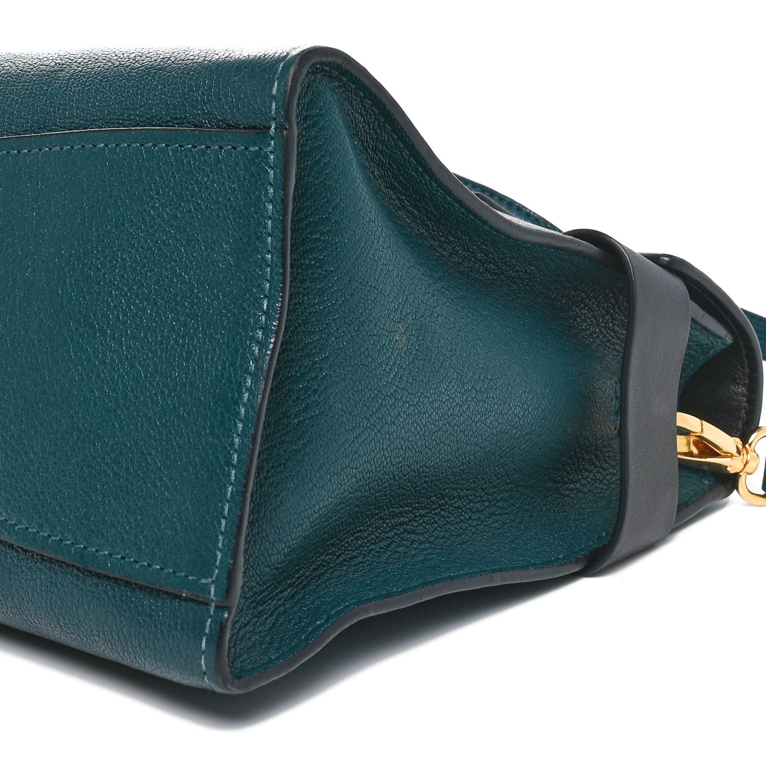 Miu Miu Goatskin Madras Click Top Handle Petrolio Black 9 of 9