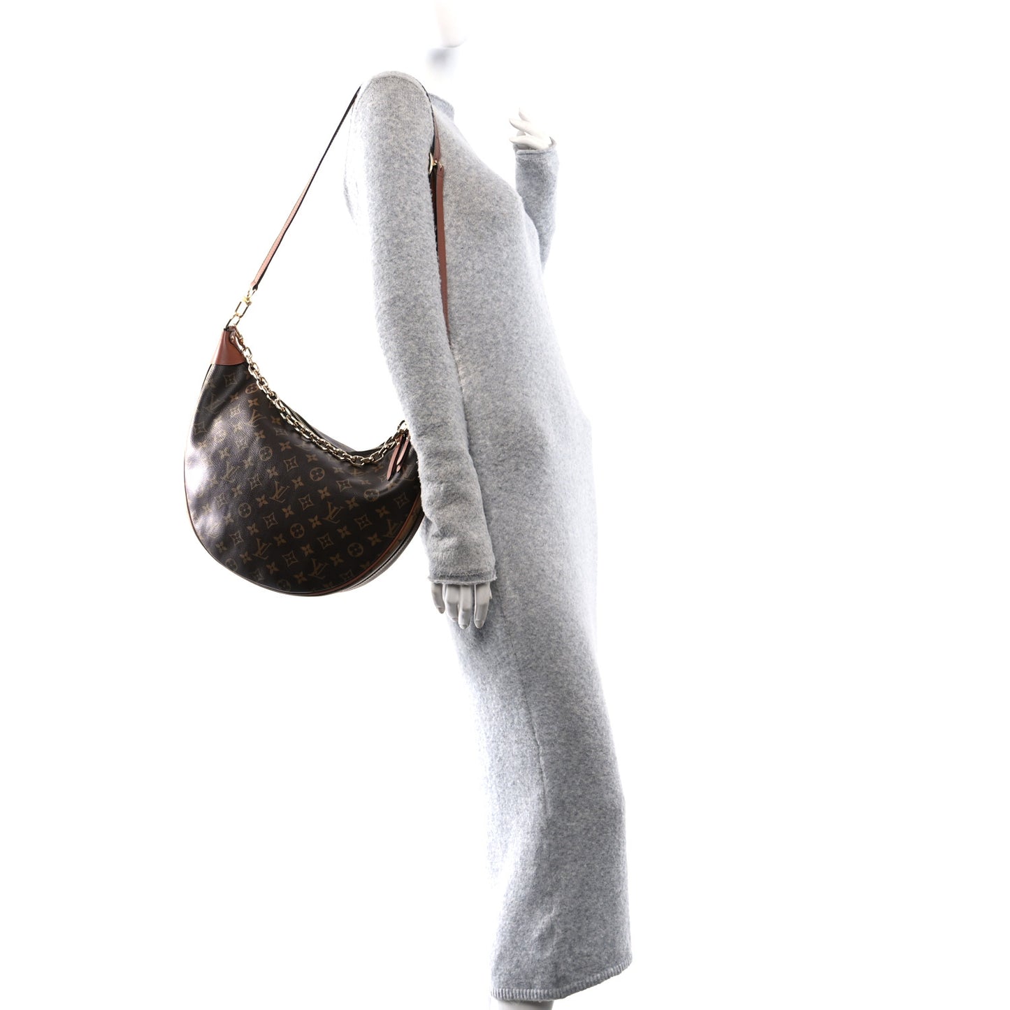 Reverse Monogram Loop Hobo