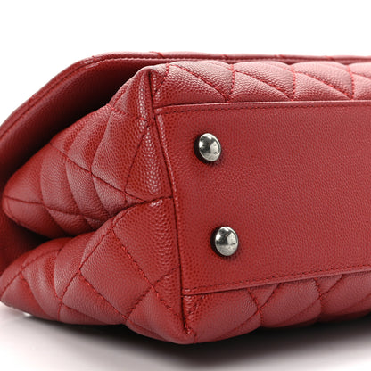 Chanel Caviar Quilted Mini Coco Handle Flap Red 8 of 10