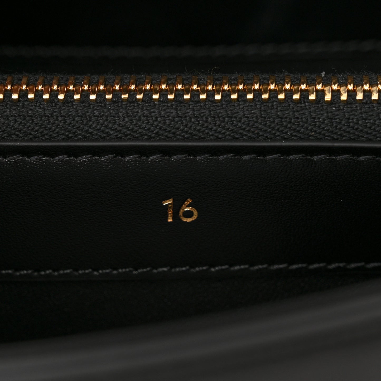 Satinated Calfskin Small 16 Top Handle Bag Black