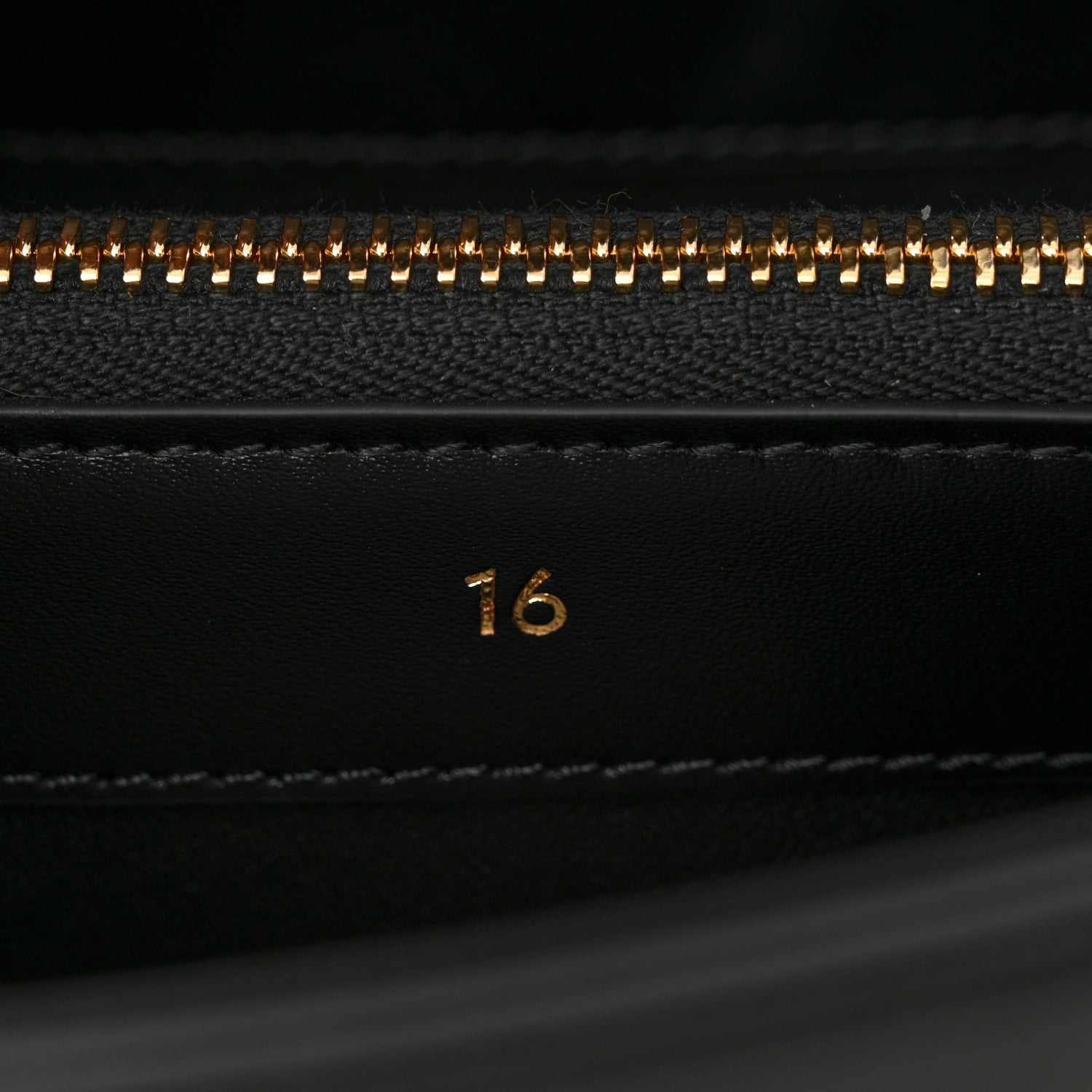 Celine Satinated Calfskin Small 16 Top Handle Bag Black 7 of 11