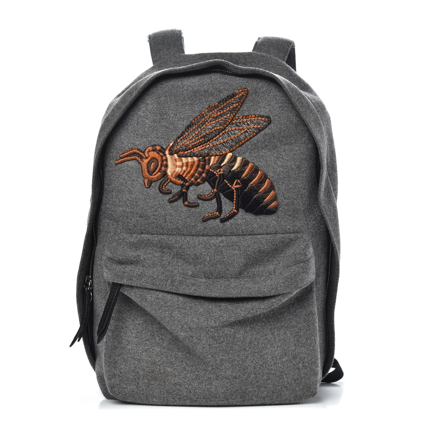 Wool Embroidered Bee Sky Backpack Grey