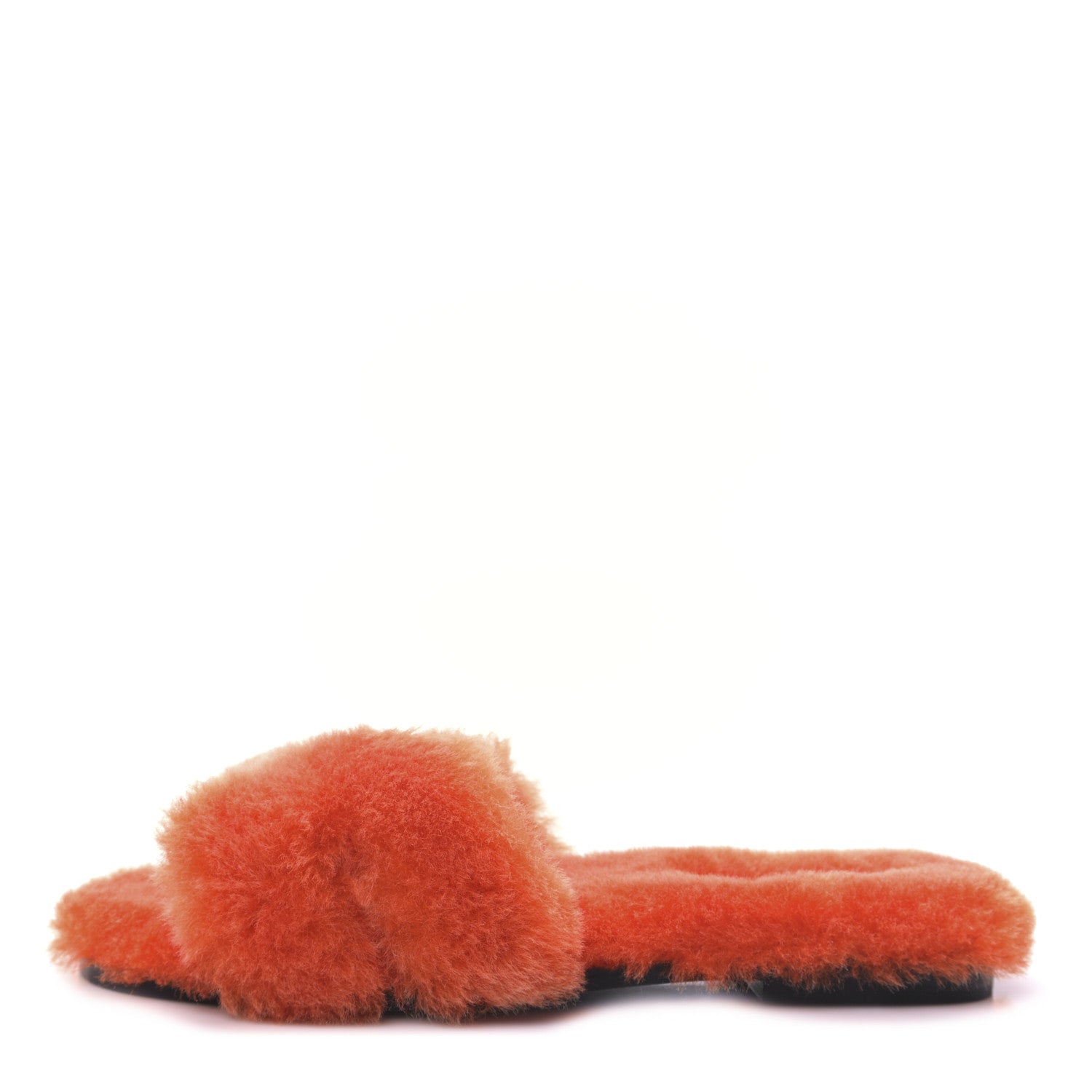 Hermes Woolskin Oran Sandals 36 Orange 1 of 8