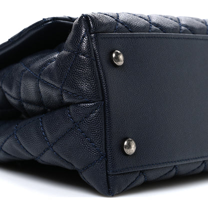 Chanel Caviar Quilted Small Coco Handle Flap Navy 9 of 11