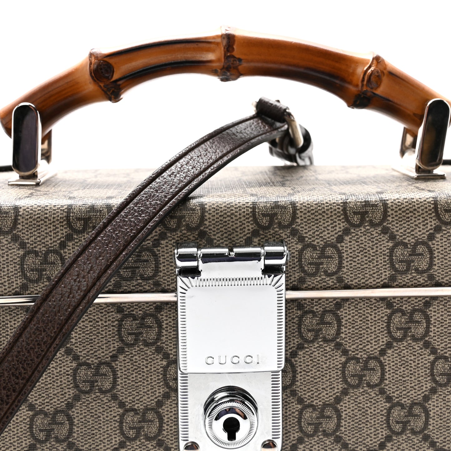 GG Supreme Monogram Globe-Trotter Beauty Case Brown