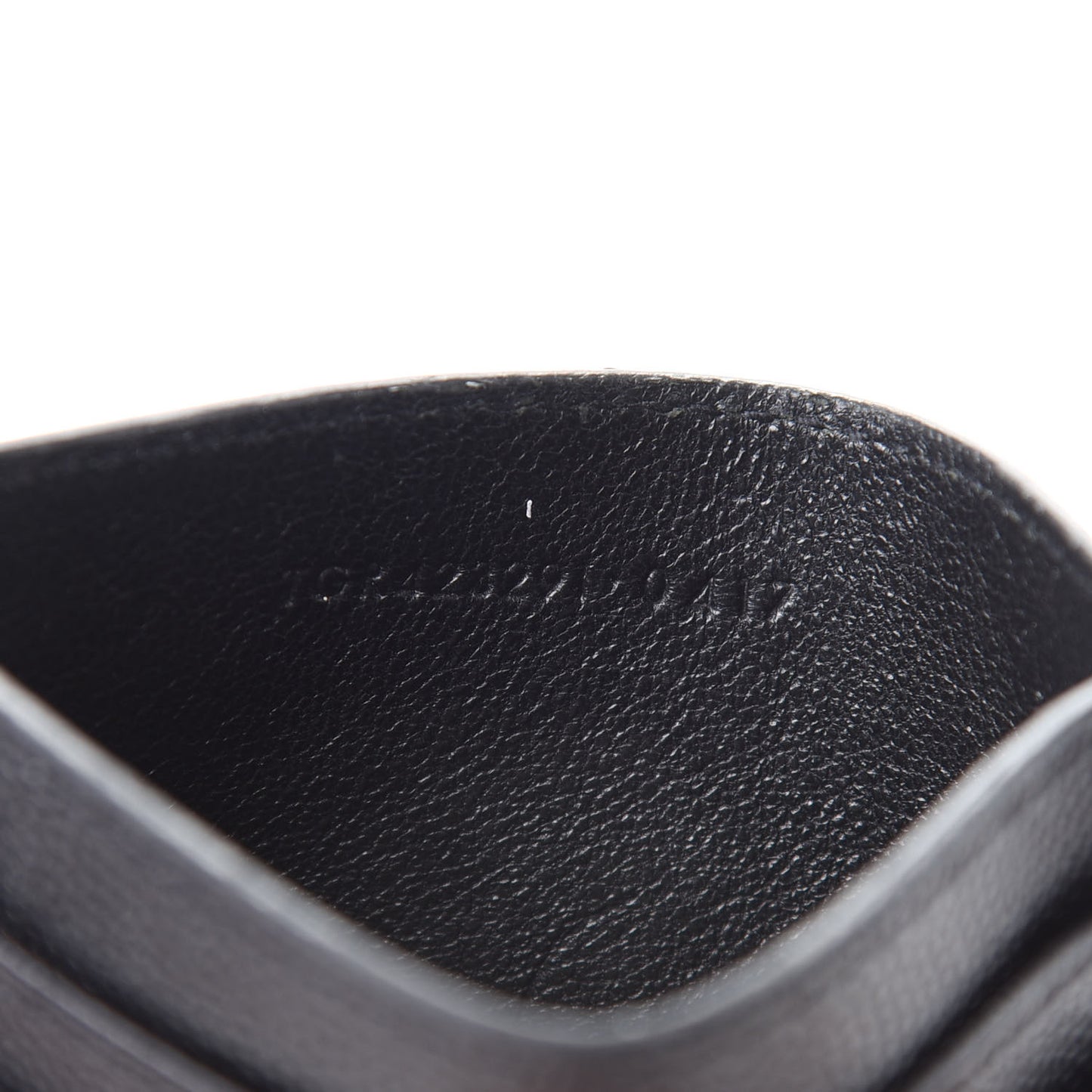 Grain De Poudre Matelasse Chevron Monogram Credit Card Case Black