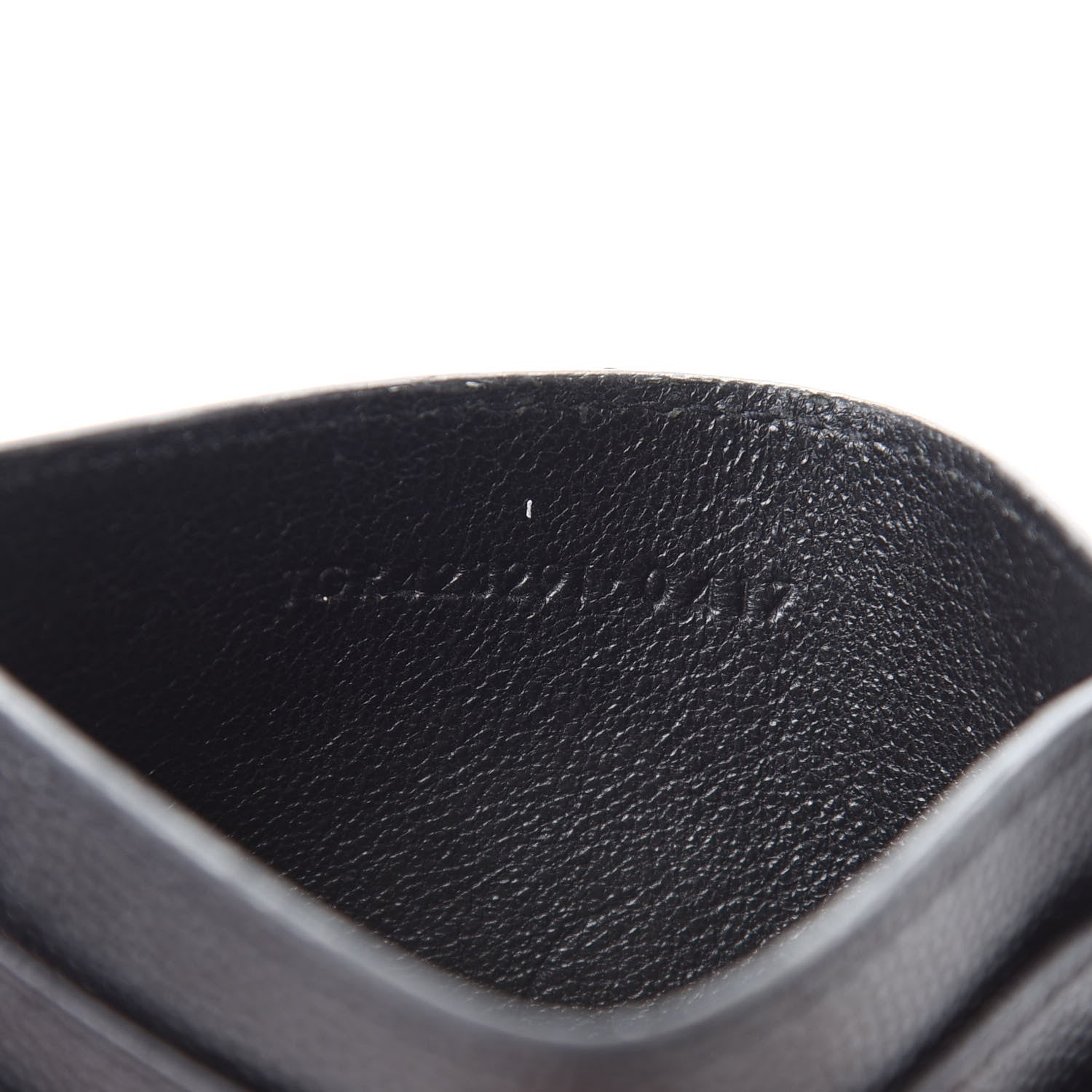 Saint Laurent Grain De Poudre Matelasse Chevron Monogram Credit Card Case Black 7 of 12
