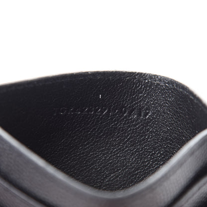 Saint Laurent Grain De Poudre Matelasse Chevron Monogram Credit Card Case Black 7 of 12