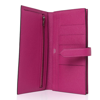 Hermes Epsom Bearn Gusset Wallet Rose Pourpre 5 of 9