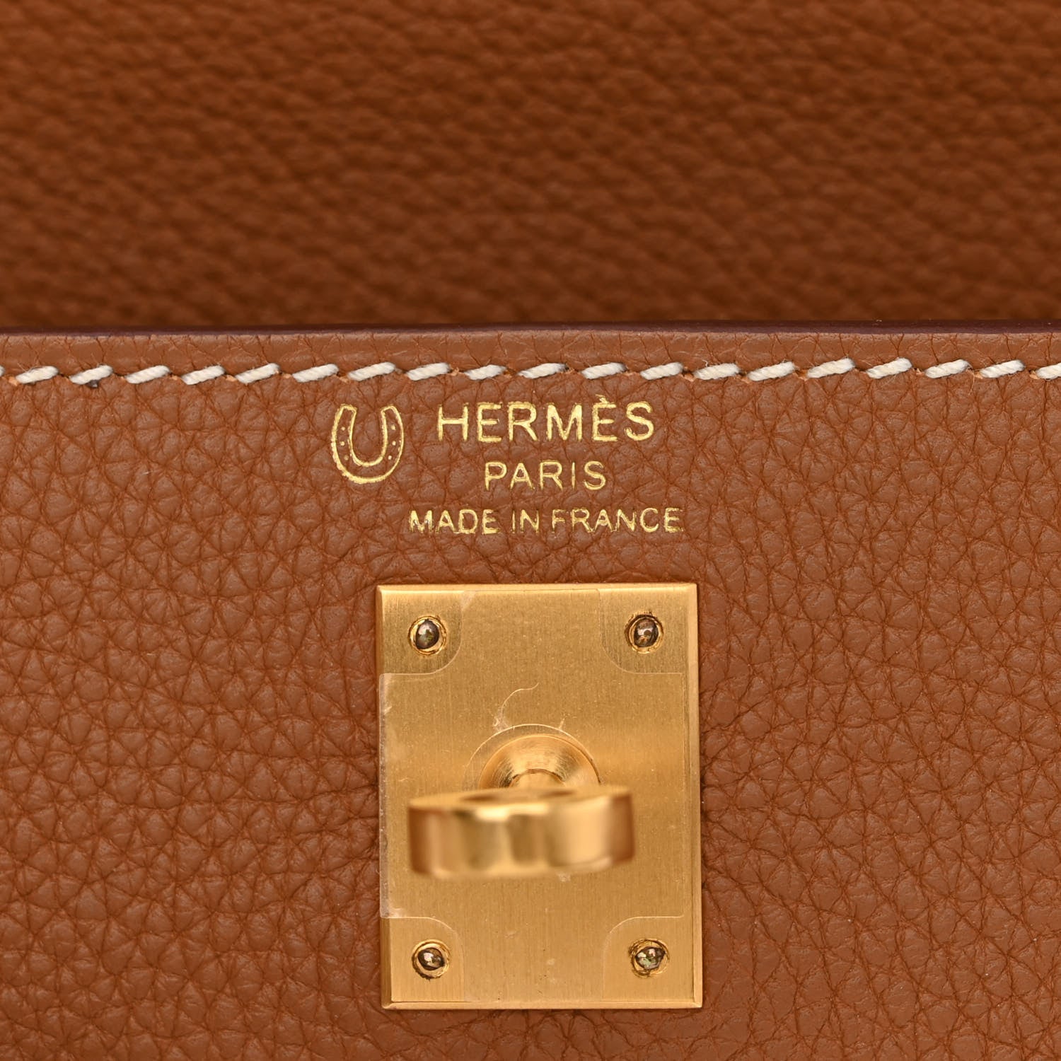Hermes Togo Horseshoe Kelly Sellier 25 Gold Jaune D'Or 6 of 12