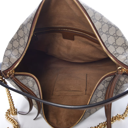 Gucci GG Supreme Monogram Large Linea A Hobo Light Brown 5 of 9