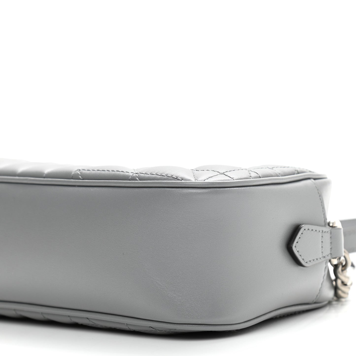 Calfskin Matelasse Aria Small GG Marmont Chain Shoulder Bag Deep Grey