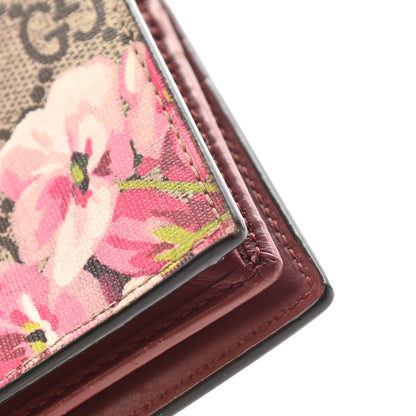 Gucci GG Supreme Monogram Blooms Card Case Wallet Beige Multicolor Dry Rose 17 of 18