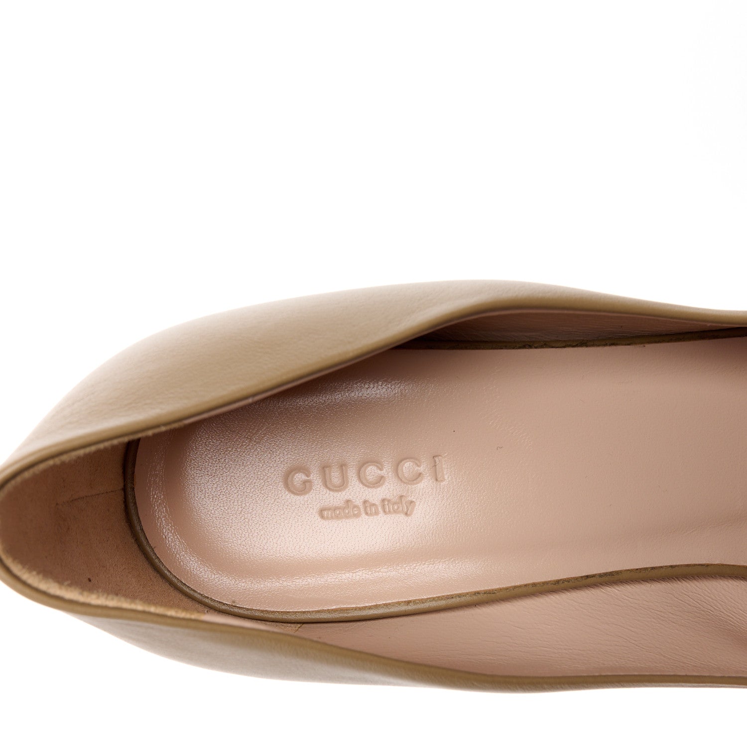 Gucci Calfskin Horsebit Block Heel Pumps 39 Beige 8 of 8