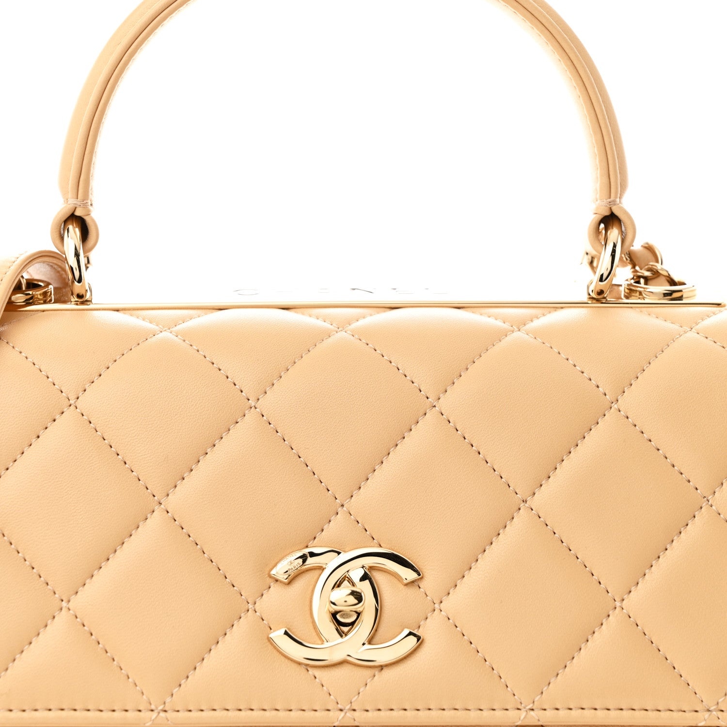 Chanel Lambskin Quilted Medium Trendy CC Flap Dual Handle Bag Beige 9 of 12